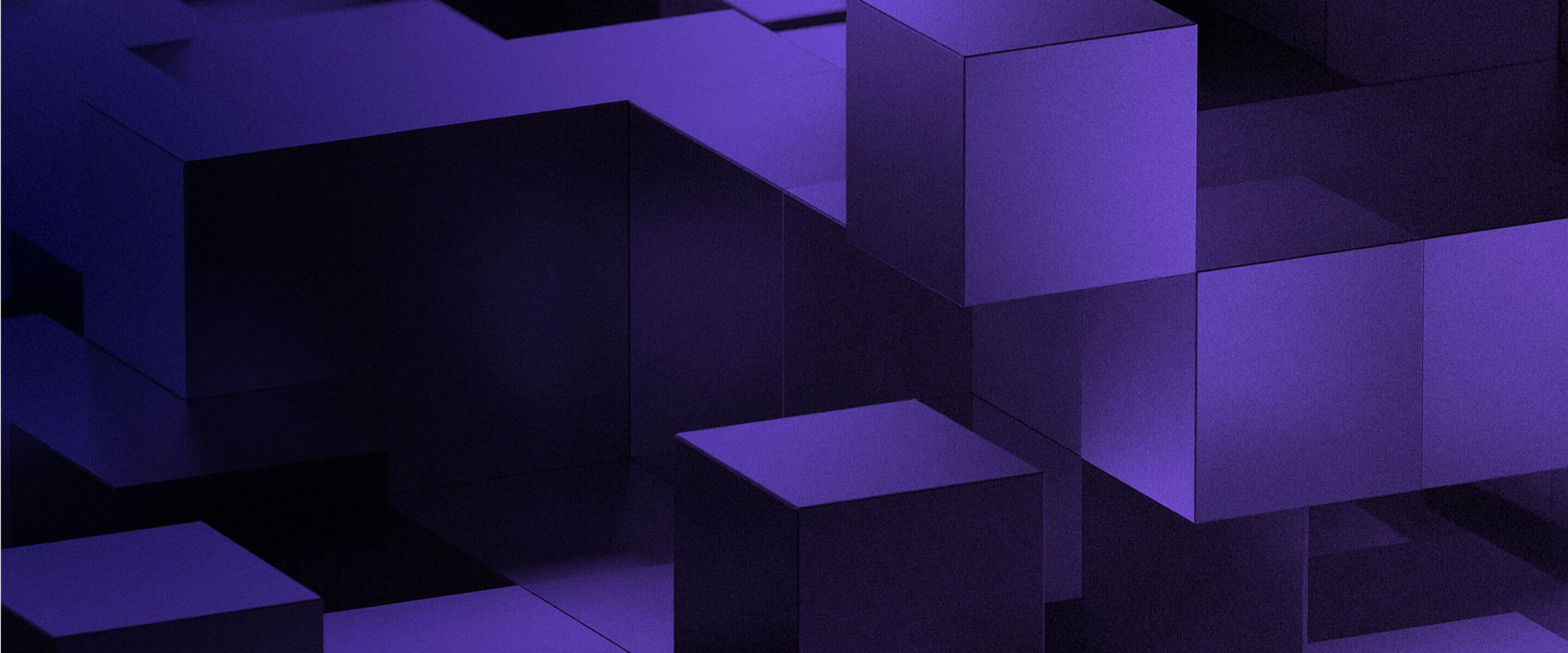 a bunch of purple cubes are stacked on top of each other on a purple background .