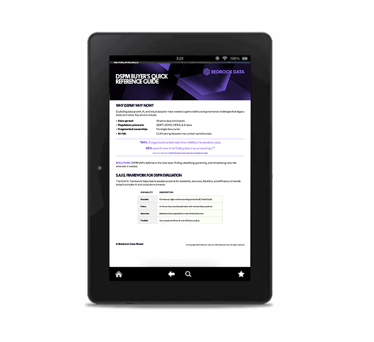 a tablet displays a bedroom data reference guide